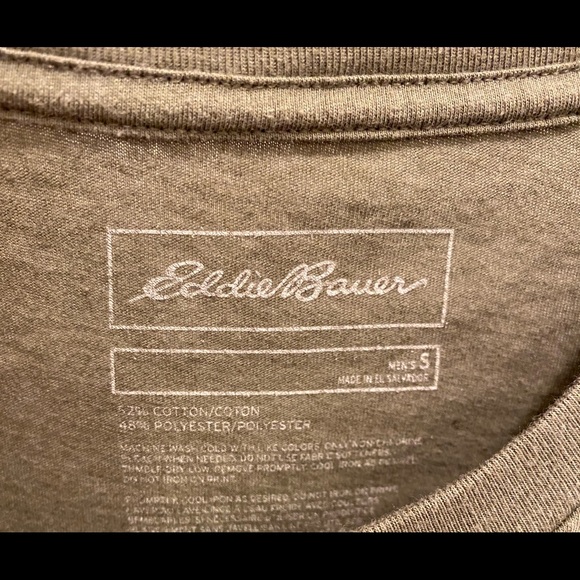 Eddie Bauer Mens Green “Happy Camper” T-shirt - Picture 5 of 5